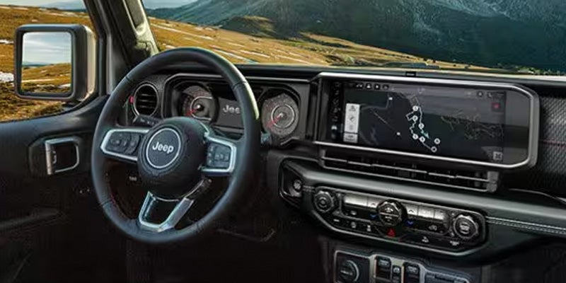 Jeep Wrangler technology and cabin detail
