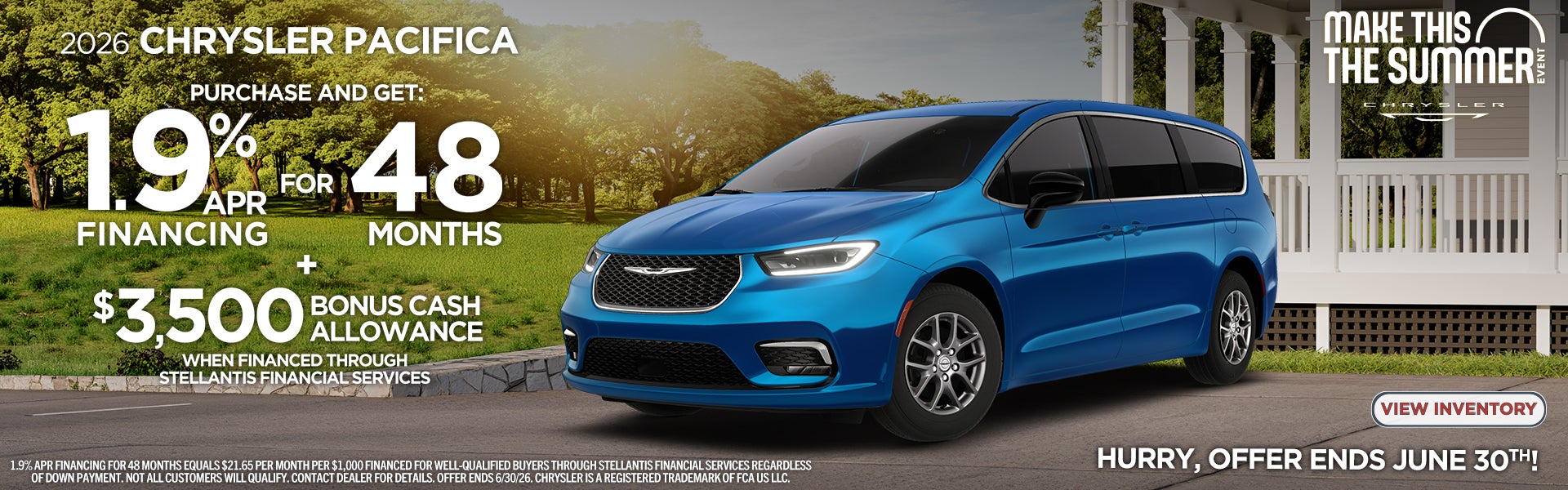 1.9% APR up to 48mo + $3,500 Bonus Cash OAC Offer