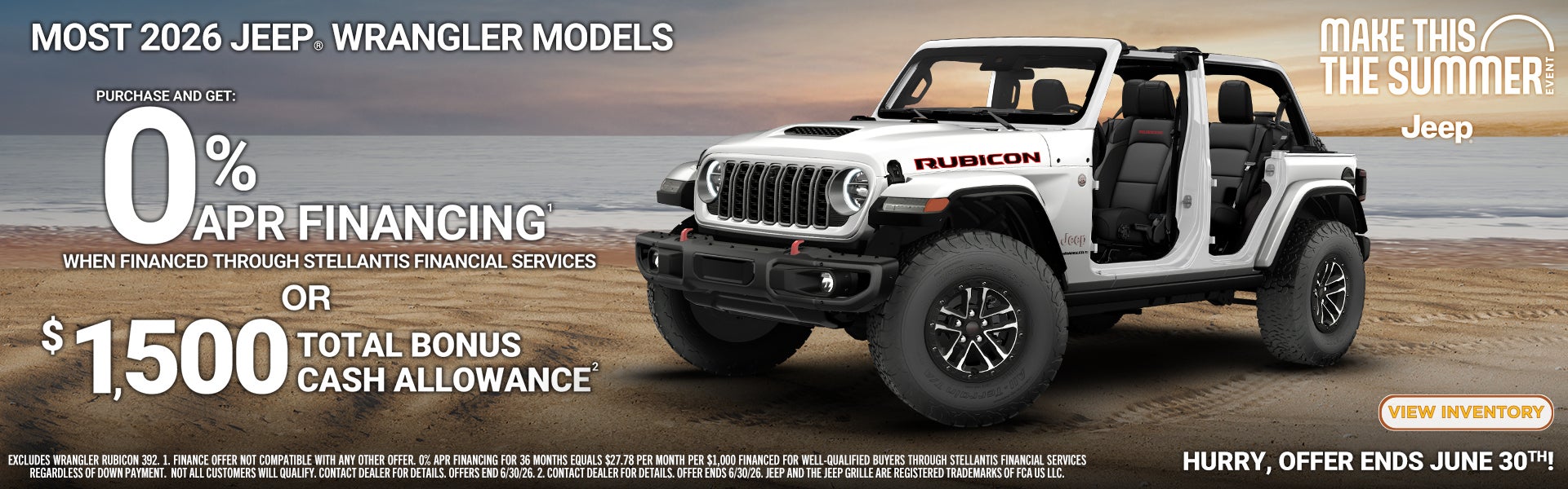 0% APR financing or $1,500 total bonus cash allowance OAC